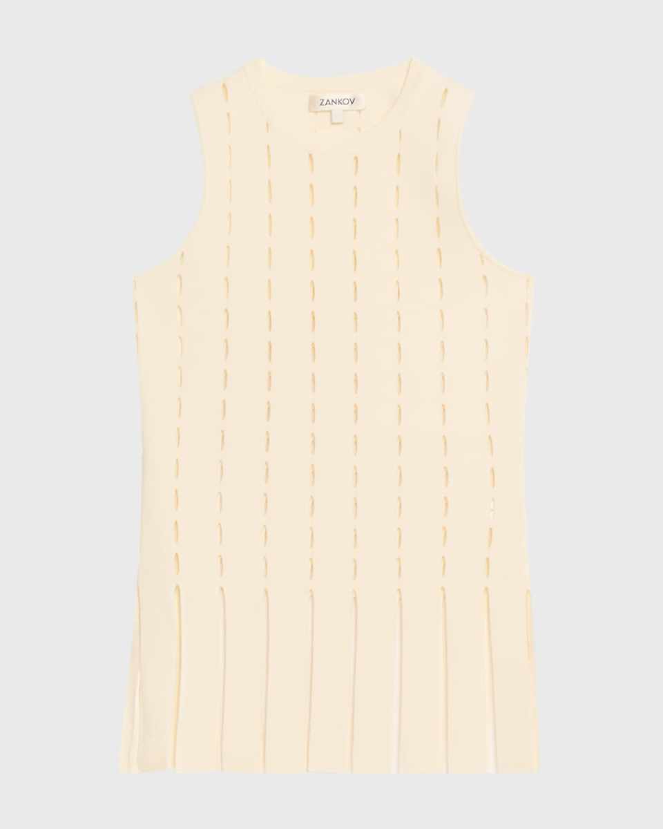 Eddie Sleeveless Cutout Merino Wool Top